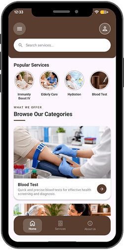 Nordic mobile app screen