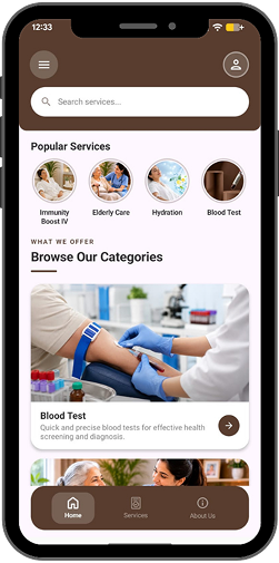 Nordic mobile app screen